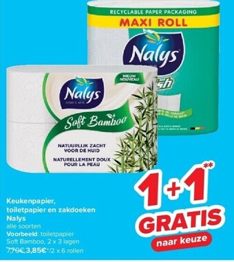 Carrefour Keukenpapier, toiletpapier en zakdoeken nalys aanbieding