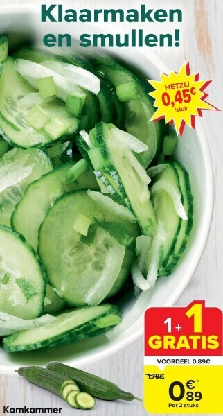 Carrefour Komkommer aanbieding
