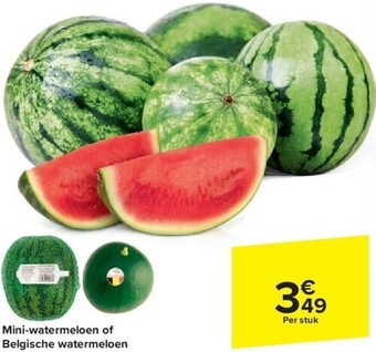 Carrefour Mini-watermeloen of belgische watermeloen aanbieding