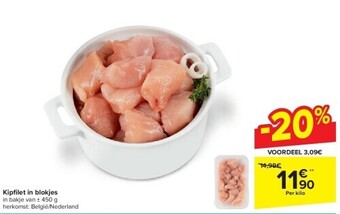 Carrefour Kipfi let in blokjes aanbieding