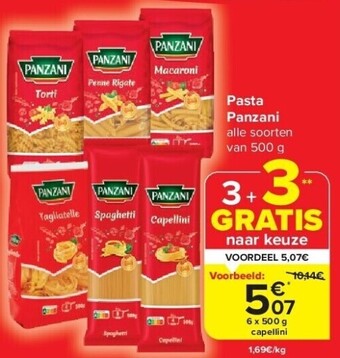 Carrefour Pasta panzani aanbieding