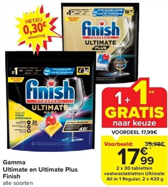 Carrefour Gamma ultimate en ultimate plus finish aanbieding