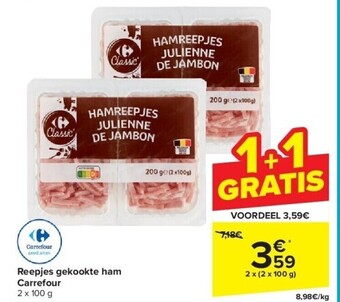 Carrefour Reepjes gekookte ham carrefour aanbieding