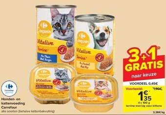 Carrefour Honden- en kattenvoeding carrefour aanbieding