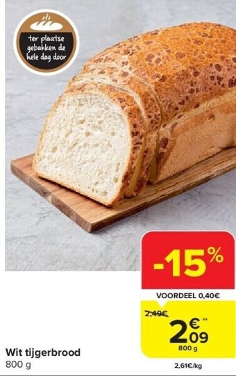 Carrefour Wit tijgerbrood aanbieding