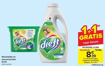 Carrefour Wasmiddel en wasverzachter dreft aanbieding