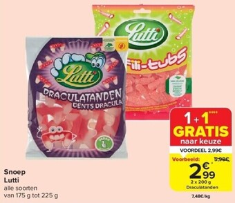 Carrefour Snoep lutti aanbieding