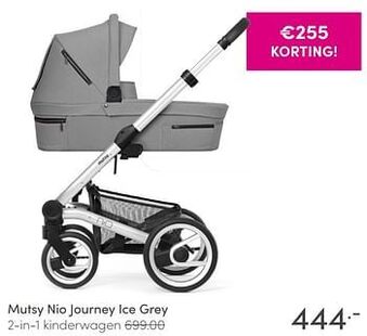 Baby & Tiener Mutsy nio journey ice grey 2-in-1 kinderwagen aanbieding