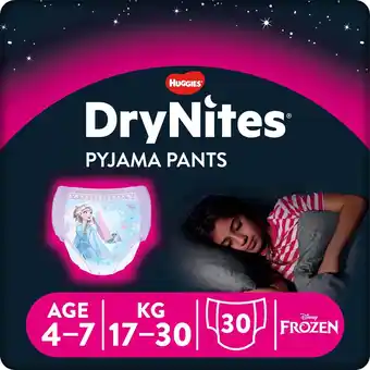 Bol.com Drynites luierbroekjes - meisjes - 4 tot 7 jaar (17 - 30 kg) - 30 stuks - voordeelverpakking aanbieding