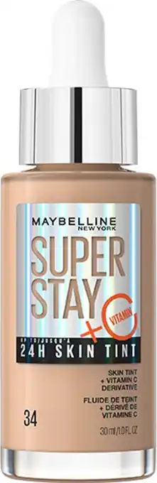 Bol.com Maybelline new york superstay 24h skin tint bright skin-like coverage - foundation - 34 aanbieding