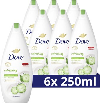 Bol.com Dove refreshing douchegel - 6 x 250 ml - voordeelverpakking aanbieding
