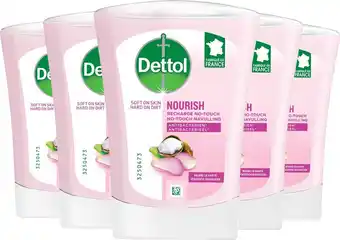 Bol.com Dettol - handzeep no touch navulling - antibacterieel - galamboter - 250ml x5 - voordeelverpakking aanbieding