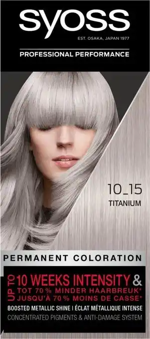 Bol.com Syoss color baseline 10-15 titanium haarverf - 1 stuk aanbieding
