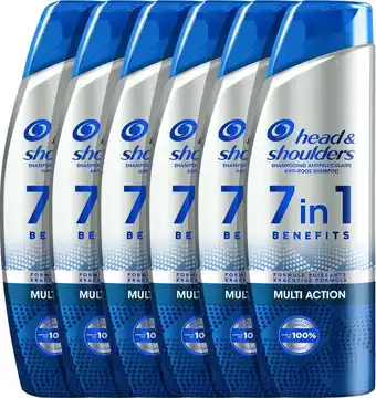 Bol.com Head & shoulders 7in1 krachtige anti-roos shampoo - voor mannen - voordeelverpakking - 6 x 225 ml aanbieding