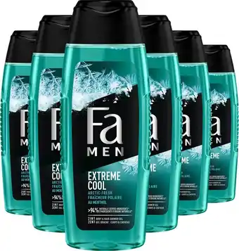Fa men extreme cool - man - douchegel - voordeelverpakking - 6 x 250 ml