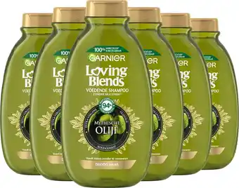 Bol.com Garnier loving blends mythische olijf intens voedende shampoo voordeelverpakking - gevoelig tot zeer droog haar - 6 x 300ml aanbieding