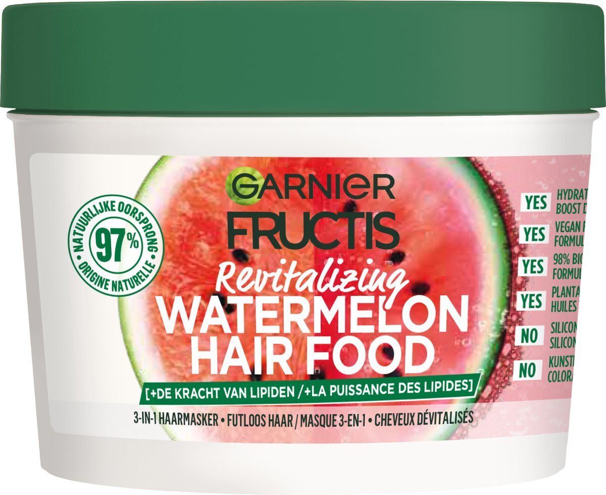 Garnier fructis hair food watermelon revitaliserend 3in1 haarmasker