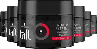 Bol.com Taft - power extreme gel - haargel - haarstyling - voordeelverpakking - 6 x 250 ml aanbieding