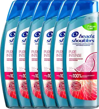 Bol.com Head & shoulders pure intense - milde reiniging - anti-roos shampoo - voordeelverpakking 6 x 250ml aanbieding