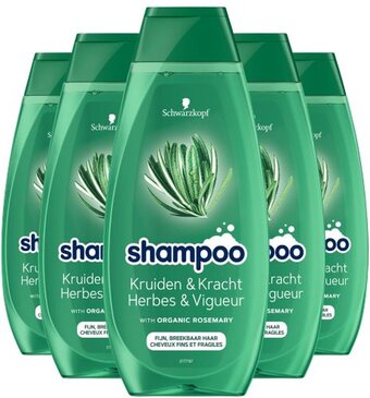Bol.com Schwarzkopf herbs & volume shampoo 5x 400ml aanbieding