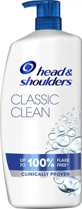 Bol.com Head & shoulders classic - anti-roos - shampoo - tot 100% roosvrij - 1000ml aanbieding