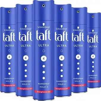 Bol.com Taft styling ultra strong haarlak 6x 250ml- grootverpakking aanbieding