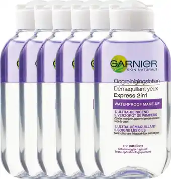Bol.com Garnier skinactive 2in1 oogmakeupreiniging - 6 x 125 ml - voordeelverpakking aanbieding