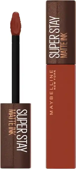 Bol.com Maybelline superstay matte ink lipstick coffee collection limited edition - 270 cocoa connoisseur - bruine lippenstift - 5 ml aanbieding
