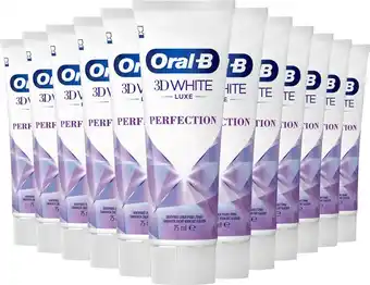 Oral-b 3d white luxe perfection tandpasta - voordeelverpakking 12 x 75ml