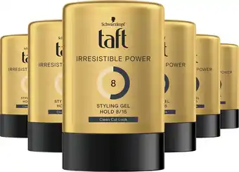 Bol.com Taft - irresistible power gel - tottle - haargel - haarstyling - voordeelverpakking - 6 x 300 ml aanbieding
