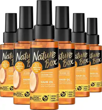 Bol.com Nature box - argan haarolie - haarverzorging - haarolie - voordeelverpakking - 6 x 70 ml aanbieding