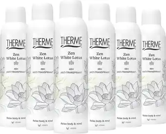 Bol.com 6x therme anti-transpirant zen white lotus 150 ml aanbieding