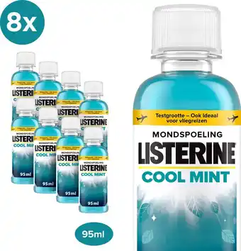 Bol.com Listerine cool mint mondwater, mondspoeling met intens frisse muntsmaak, bestrijdt schadelijke bacteriën voor gezond tandvlee aanbieding