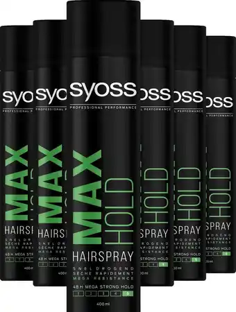 Syoss styling max hold haarlak 6x 400ml - grootverpakking
