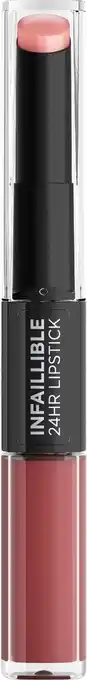 L'oréal paris infaillible 24h lippenstift - 806 infinite intimacy - rood - langhoudende 2-staps lipstick - 5.7ml