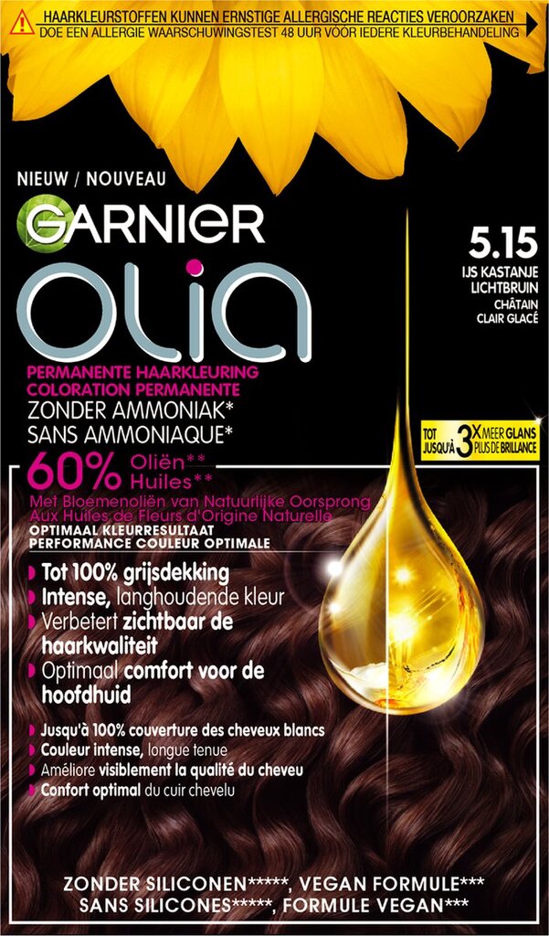 Bol.com Garnier olia haarverf 5.15 - kastanje lichtbruin aanbieding