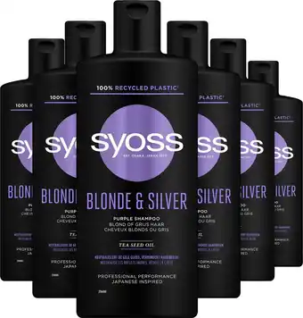Bol.com Syoss blonde & silver shampoo 6x 440ml - grootverpakking aanbieding