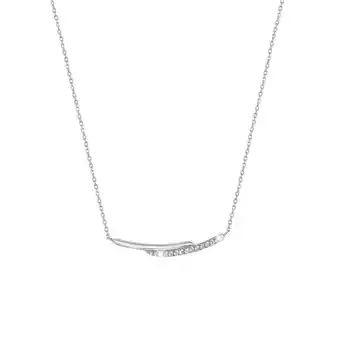 Lucardi dames ketting met hanger zirkonia - echt zilver - ketting - cadeau - 42 cm - zilverkleurig