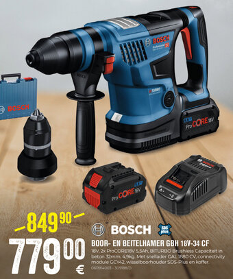 Bosch Boor- en Beitelhamer GBH 18V-34 CF