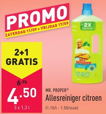 ALDI MR. PROPER Allesreiniger citroen aanbieding