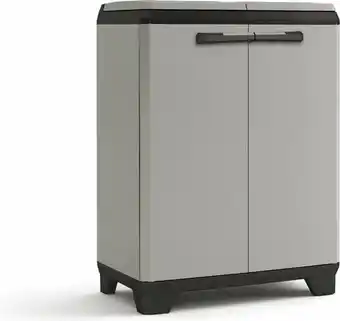 Keter planet lage opbergkast - 68x39x90cm - grijs/zwart
