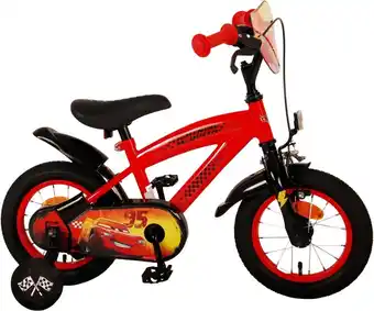 Bol.com Disney cars kinderfiets - jongens - 12 inch - rood aanbieding