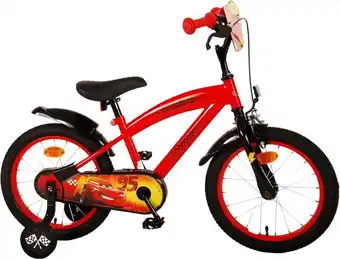 Bol.com Disney cars kinderfiets - jongens - 16 inch - rood aanbieding