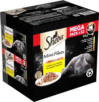 Bol.com Sheba - mini filets - kattenvoer in saus - gevogelte - maaltijdkuipjes 32 x 85 g aanbieding