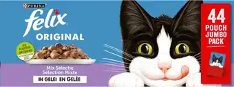 Bol.com Felix original in gelei mix selectie - kattenvoer natvoer - rund, kip, tonijn, zalm - 44 x 85g aanbieding