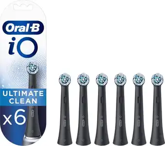 Oral-b io ultimate clean black - opzetborstels voor tandenborstel - verpakking van 6