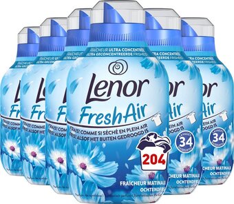 Bol.com Lenor fresh air ochtendfris - wasverzachter - 6 x 34 wasbeurten voordeelverpakking aanbieding