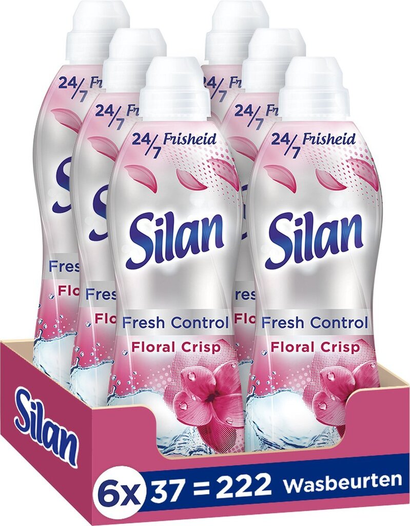 Bol.com Silan floral crisp wasverzachter - 6 x 37 wasbeurten - voordeelverpakking aanbieding