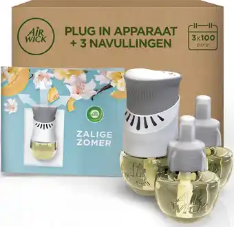 Bol.com Air wick elektrische luchtverfrisser - zalige zomer - 1 apparaat + 3 navullingen aanbieding