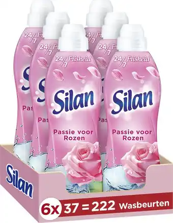 Silan passie voor rozen wasverzachter - 6 x 37 wasbeurten - voordeelverpakking